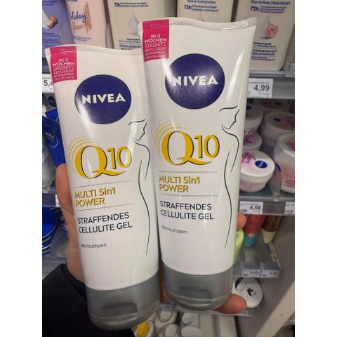 Kem Săn Chắc Cơ Thể Nivea Q10 Multi 5in1 200ml - Giảm Mỡ, Tái Tạo Da, Ngăn Ngừa Cellulite, Hàng Đức