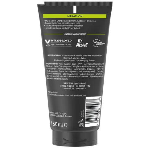 Gel Vuốt Tóc TAFT Số 6 - Tạo Kiểu Siêu Mạnh, Giữ Nếp Lên Đến 72h, Không Bết Dính, Mùi Thơm Nhẹ, Dưỡng Tóc Khoe