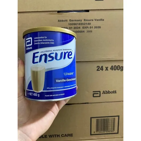 Sữa Bột Ensure Nhập Khẩu Đức 400g - Bổ Sung Canxi, Tăng Cường Sức Đề Kháng, Hỗ Trợ Hệ Tiêu Hóa, Dinh Dưỡng Cho Người Lớn