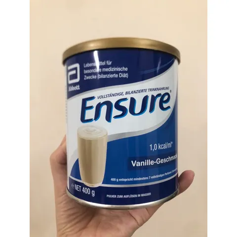 Sữa Bột Ensure Nhập Khẩu Đức 400g - Bổ Sung Canxi, Tăng Cường Sức Đề Kháng, Hỗ Trợ Hệ Tiêu Hóa, Dinh Dưỡng Cho Người Lớn