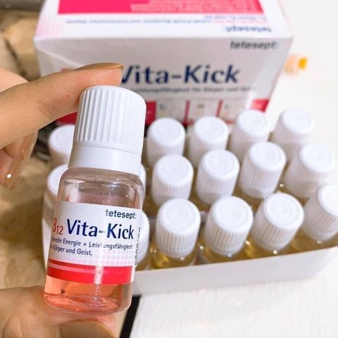 Đồ Uống Tetesept B12 Vita Kick - Bổ Sung Vitamin B12 Tăng Cường Năng Lượng, Hộp 18 Ống Nhập Khẩu Chính Hãng Đức