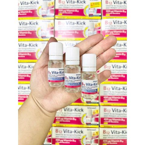 Đồ Uống Tetesept B12 Vita Kick - Bổ Sung Vitamin B12 Tăng Cường Năng Lượng, Hộp 18 Ống Nhập Khẩu Chính Hãng Đức