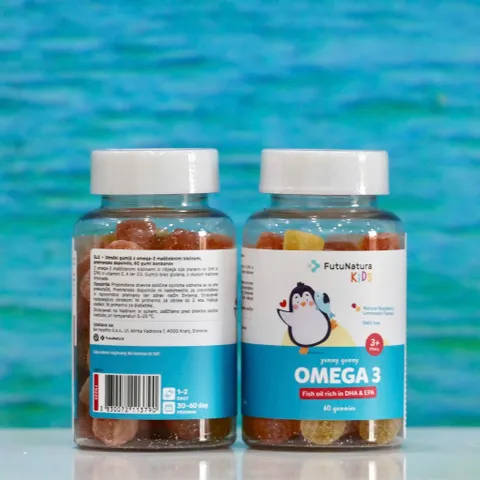 Kẹo Dẻo Bổ Sung Omega 3 FutuNatura Kids – Hỗ Trợ Phát Triển Trí Não và Thị Giác Cho Trẻ Từ 3 Tuổi, Vị Mâm Xôi Chanh Ngon Miệng