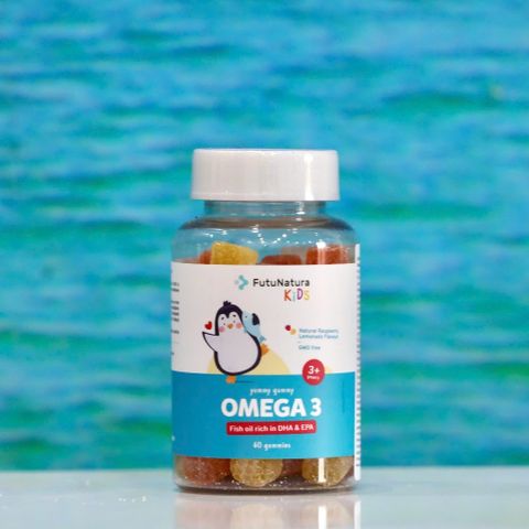Kẹo Dẻo Bổ Sung Omega 3 FutuNatura Kids – Hỗ Trợ Phát Triển Trí Não và Thị Giác Cho Trẻ Từ 3 Tuổi, Vị Mâm Xôi Chanh Ngon Miệng