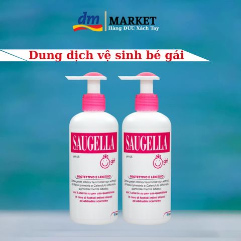 Dung dịch vệ sinh cho bé gái Saugella 200ml - Chiết xuất tự nhiên, an toàn dùng hàng ngày cho bé từ 3 tuổi trở lên