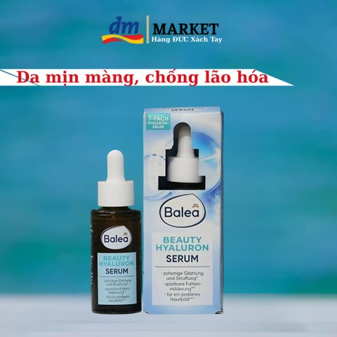 Serum Balea Beauty Hyaluron 7-fach 30ml - Huyết thanh cấp ẩm siêu mạnh, giảm nếp nhăn, làm mịn da, sản phẩm chăm sóc da chất lượng cao từ Đức