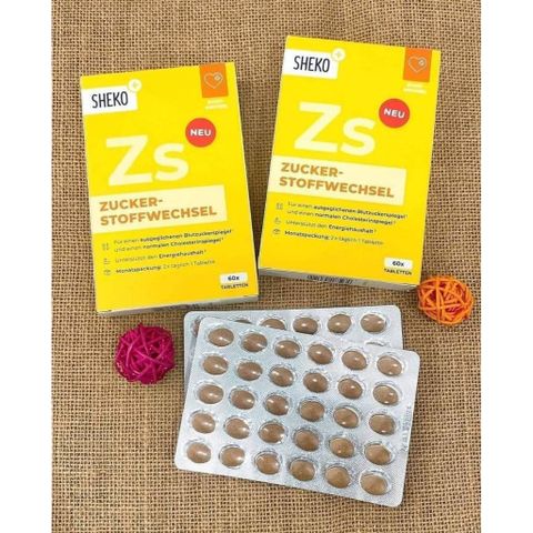 Viên Uống Ổn Định Đường Huyết Từ Tinh Bột Quế Sheko - An Toàn, Thuần Chay - Hộp 30 Viên Đức