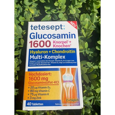 Viên uống hỗ trợ xương khớp Tetesept Glucosamin 1650 - Hàng Đức, hộp 30 viên nén, sản phẩm mới nhất, date xa.