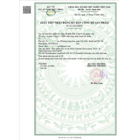 Viên uống hỗ trợ xương khớp Tetesept Glucosamin 1650 - Hàng Đức, hộp 30 viên nén, sản phẩm mới nhất, date xa.