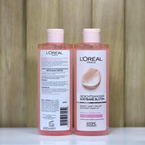 Nước Hoa Hồng Loreal Xách Tay Đức 400ml - Dành Cho Da Khô và Nhạy Cảm, Se Khít Lỗ Chân Lông, Giúp Da Tươi Sáng