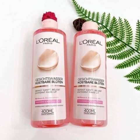 Nước Hoa Hồng Loreal Xách Tay Đức 400ml - Dành Cho Da Khô và Nhạy Cảm, Se Khít Lỗ Chân Lông, Giúp Da Tươi Sáng