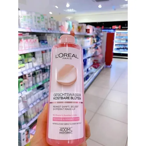Nước Hoa Hồng Loreal Xách Tay Đức 400ml - Dành Cho Da Khô và Nhạy Cảm, Se Khít Lỗ Chân Lông, Giúp Da Tươi Sáng