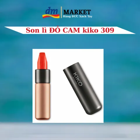 Son Lì Kiko 309 Đỏ Cam - Màu Sắc Phù Hợp Mọi Lứa Tuổi, Độ Lì Cao, Dễ Dàng Sử Dụng, Quà Tặng Sang Chảnh