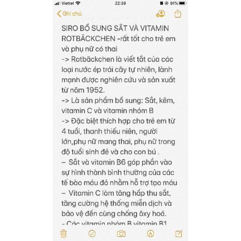 Siro Rotbackchen Eisen - Bổ Sung Sắt, Kẽm, Vitamin cho Bé và Mẹ Bầu, Tăng Cường Sức Đề Kháng - Hàng Đức 450ml