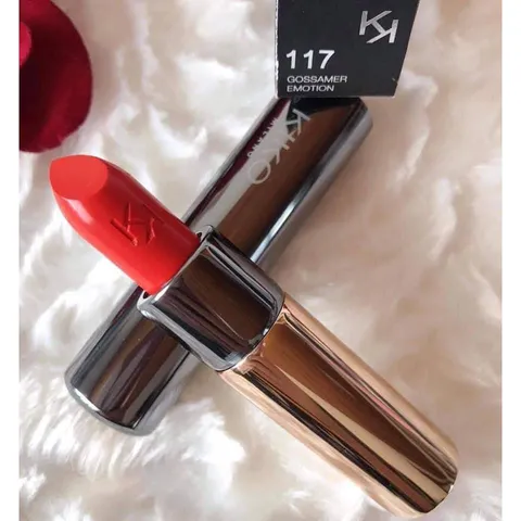 Son Lì Kiko 117 Màu Đỏ Cam - Độ Lì Tuyệt Đỉnh, Không Trôi, Phù Hợp Cho Mọi Tông Da - Hàng Đức Chính Hãng