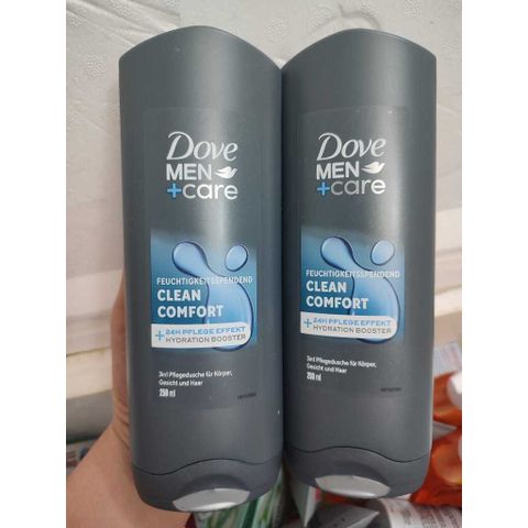 Sữa Tắm, Gội, Rửa Mặt Dove Men+Care 3 in 1 Clean Comfort 250ml - Dưỡng ẩm và Làm Sạch cho Nam Giới