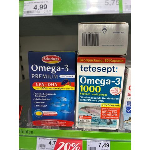 Viên uống Omega 3 Lachsol 1000mg Tetesept của Đức - Hỗ trợ tim mạch, hộp 80 viên chính hãng