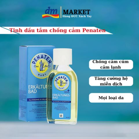 Tinh Dầu Tắm Chống Cảm Penaten 125ml - Giúp Bé Chống Cảm Lạnh, Ho, Tăng Cường Miễn Dịch, An Toàn Cho Da Nhạy Cảm