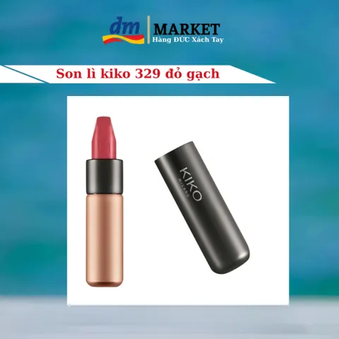 Son Lì Kiko 329 Đỏ Gạch - Thiết Kế Sang Chảnh, Lì Mịn Đẹp Da, Hộp Quà Lịch Sự, Xuất Xứ Ý, Giảm Giá 30%