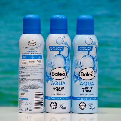 Xịt Khoáng Balea Aqua 150ml - Cung Cấp Độ Ẩm, Duy Trì Trang Điểm, Làm Dịu Da, Xuất Xứ Đức, Chăm Sóc Cơ Thể