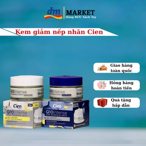 Kem Dưỡng Da Ngày Đêm CIEN Q10 - Giảm Nếp Nhăn, Cung Cấp Độ Ẩm, Chống Lão Hóa, Vitamin E & Acid Hyaluronic, Tươi Trẻ Hơn 1 Tháng Sử Dụng