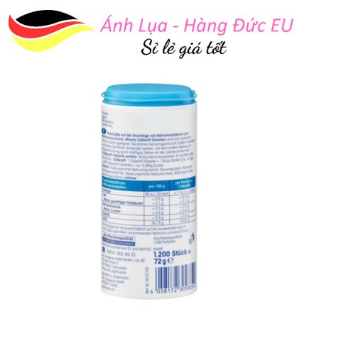 Viên Đường Ăn Kiêng Mivolis Đức - Hỗ Trợ Kiểm Soát Đường Huyết & Giảm Cân, Hộp 1200 Viên Cho Người Tiểu Đường, Ít Calo