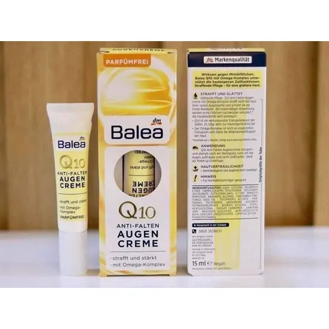 Kem Chống Nhăn Balea Q10 - Dưỡng 15ml Chống Lão Hóa Mắt, Phục Hồi Da Khỏe Mạnh, Dành Cho Tất Cả Loại Da