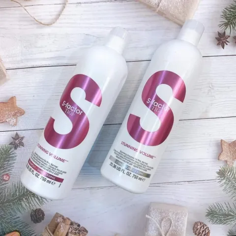 Dầu Gội Xả TIGI S-Factor Stunning Volume 750ml - Dưỡng Tóc Phồng, Hương Thơm Bền Lâu, Chăm Sóc Tóc Cao Cấp
