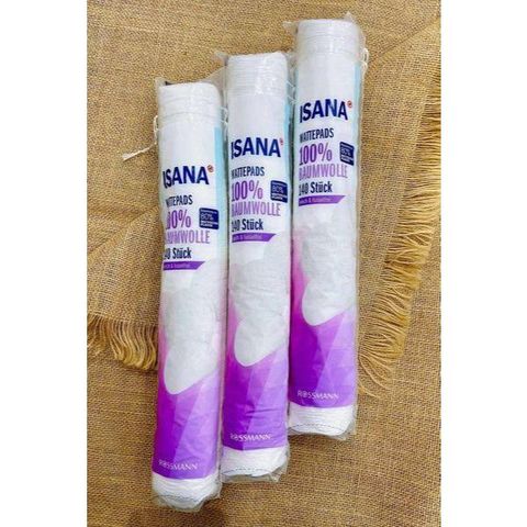 Bông Tẩy Trang Isana 140 Miếng - Làm Sạch Sâu, 100% Cotton Mềm Mịn, Duy Trì Độ Ẩm, Phù Hợp Cho Da Nhạy Cảm
