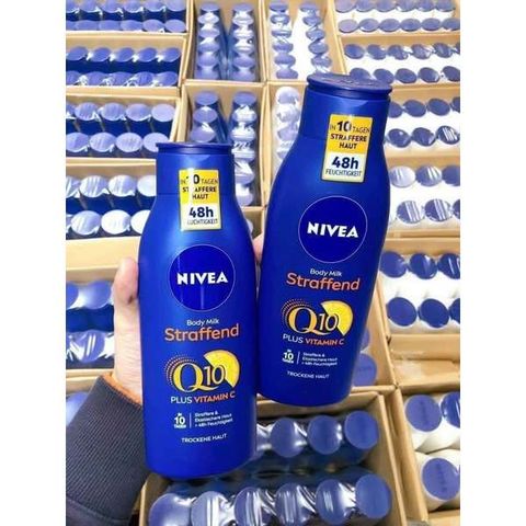 Dưỡng thể Nivea Q10 Body Lotion 400ml - Săn chắc, chống lão hóa, nuôi dưỡng da mềm mại, thích hợp cho phụ nữ sau sinh, tăng cường Vitamin E.