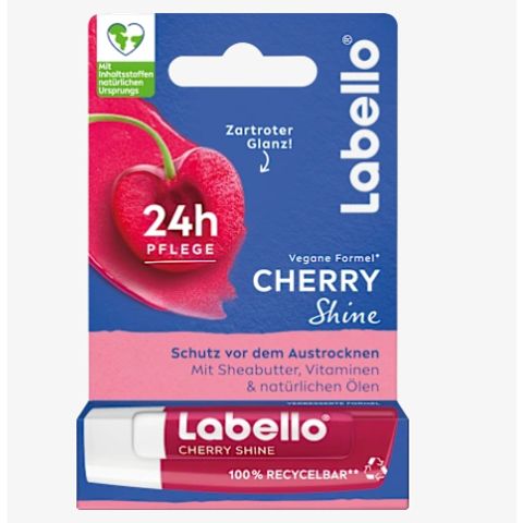 Son Dưỡng Môi Labello Cherry Shine 4.8g - Giảm Khô Nẻ, Giữ Ẩm, Dưỡng Môi Hàng Ngày, Xuất Xứ Đức