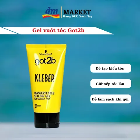 Keo Vuốt Tóc Got2b Dạng Tuýp 150ml - Giữ Nếp Tóc Lâu, Không Thấm Nước, Dễ Dàng Tạo Kiểu cho Nam Nữ - Sản Phẩm Đức Cao Cấp