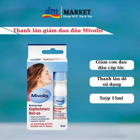 Thanh Lăn Ngăn Ngừa Đau Đầu Kopfschmerz 15ml - Giải Pháp Từ Đức Cho Cơn Đau Đầu Hiệu Quả