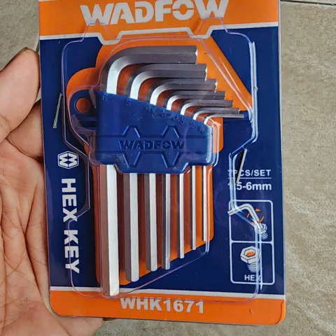 Bộ Lục Giác 7 Chi Tiết Wadfow WHK1671 - Thép Carbon Mạ Chrome, Kích Thước 1.5-6mm, Dụng Cụ Sửa Chữa Tiện Dụng, Chính Hãng