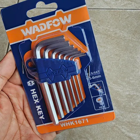 Bộ Lục Giác 7 Chi Tiết Wadfow WHK1671 - Thép Carbon Mạ Chrome, Kích Thước 1.5-6mm, Dụng Cụ Sửa Chữa Tiện Dụng, Chính Hãng