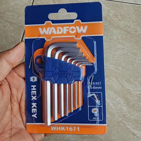 Bộ Lục Giác 7 Chi Tiết Wadfow WHK1671 - Thép Carbon Mạ Chrome, Kích Thước 1.5-6mm, Dụng Cụ Sửa Chữa Tiện Dụng, Chính Hãng