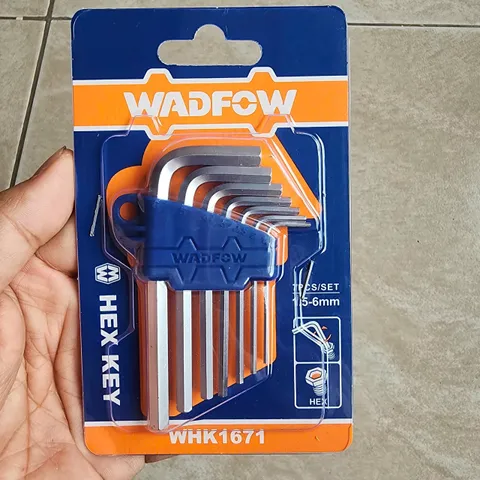 Bộ Lục Giác 7 Chi Tiết Wadfow WHK1671 - Thép Carbon Mạ Chrome, Kích Thước 1.5-6mm, Dụng Cụ Sửa Chữa Tiện Dụng, Chính Hãng