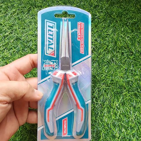 Kìm Mũi Kim Mini Total THTMN756 115mm - Dụng Cụ Cầm Tay Được Đánh Bóng, Chống Gỉ, Tay Cầm Nhựa Chống Trượt, Sửa Chữa Tinh Xảo