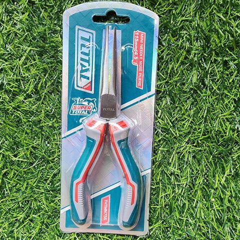 Kìm Mũi Kim Mini Total THTMN756 115mm - Dụng Cụ Cầm Tay Được Đánh Bóng, Chống Gỉ, Tay Cầm Nhựa Chống Trượt, Sửa Chữa Tinh Xảo
