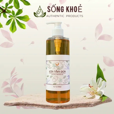 Sữa Tắm Dừa Escoco Vietnam 250ml & 500ml - Dưỡng Ẩm, Làm Sạch Dịu Nhẹ, Chống Oxy Hóa, Hương Thơm Thảo Mộc Sang Trọng
