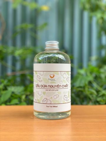 Dầu Dừa Ép Lạnh Escoco Vietnam 100ml, 250ml, 500ml - Dưỡng Da, Chăm Sóc Tóc, An Toàn, Tinh Khiết, Sử Dụng Trong Thực Phẩm