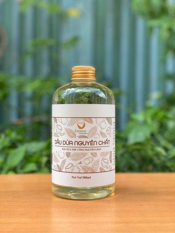 Dầu Dừa Thủ Công Nguyên Chất Escoco Vietnam 100ml - Dưỡng Da, Dưỡng Tóc, Kháng Khuẩn, Dùng Trong Ẩm Thực