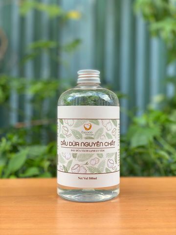 Dầu Dừa Tách Lạnh Ly Tâm Escoco 100ml, 250ml, 500ml - Tinh Khiết, Dưỡng Da, Chăm Sóc Tóc, An Toàn Cho Trẻ Em và Người Lớn