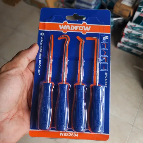 Bộ Dụng Cụ Móc Ron 4 Chi Tiết Wadfow WSS2604 - Thép Cacbon Chắc Chắn, Tay Cầm PP Tiện Lợi, Hỗ Trợ Tháo Lắp Ron và Vòng Đệm