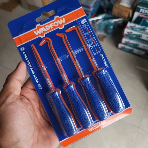 Bộ Dụng Cụ Móc Ron 4 Chi Tiết Wadfow WSS2604 - Thép Cacbon Chắc Chắn, Tay Cầm PP Tiện Lợi, Hỗ Trợ Tháo Lắp Ron và Vòng Đệm