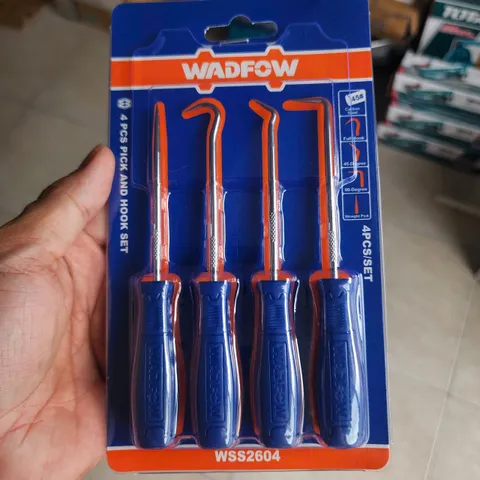 Bộ Dụng Cụ Móc Ron 4 Chi Tiết Wadfow WSS2604 - Thép Cacbon Chắc Chắn, Tay Cầm PP Tiện Lợi, Hỗ Trợ Tháo Lắp Ron và Vòng Đệm