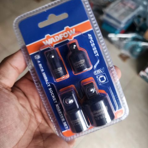 Bộ chuyển đầu nối tuýp Wadfow WMS6404 - Bộ 4 chi tiết chất liệu thép hợp kim bền bỉ, hỗ trợ sửa chữa ô tô và cơ khí linh hoạt