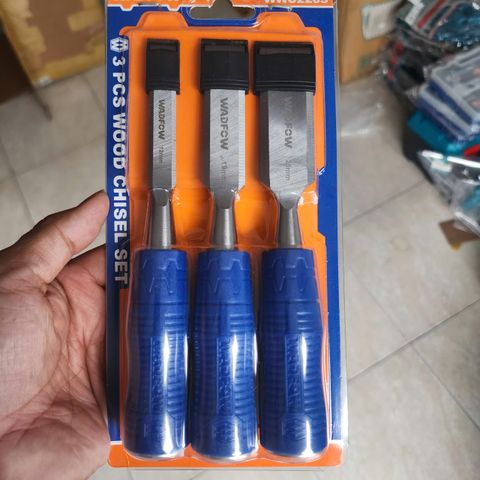 Bộ 3 Đục Gỗ Wadfow WWC2203 - Kích Thước 12mm 19mm 25mm, Dụng Cụ Cầm Tay Tiện Dụng Cho Nghệ Thuật Gỗ