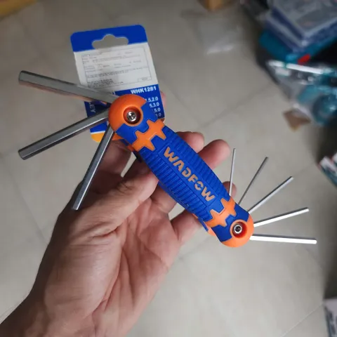 Bộ lục giác xếp đầu bằng 8 chi tiết Wadfow WHK1281 (1.5-8mm) - Công cụ sửa chữa tiện lợi cho DIY và lắp ráp, chất liệu CR-V bền bỉ.