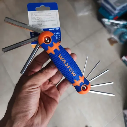 Bộ lục giác xếp đầu bằng 8 chi tiết Wadfow WHK1281 (1.5-8mm) - Công cụ sửa chữa tiện lợi cho DIY và lắp ráp, chất liệu CR-V bền bỉ.